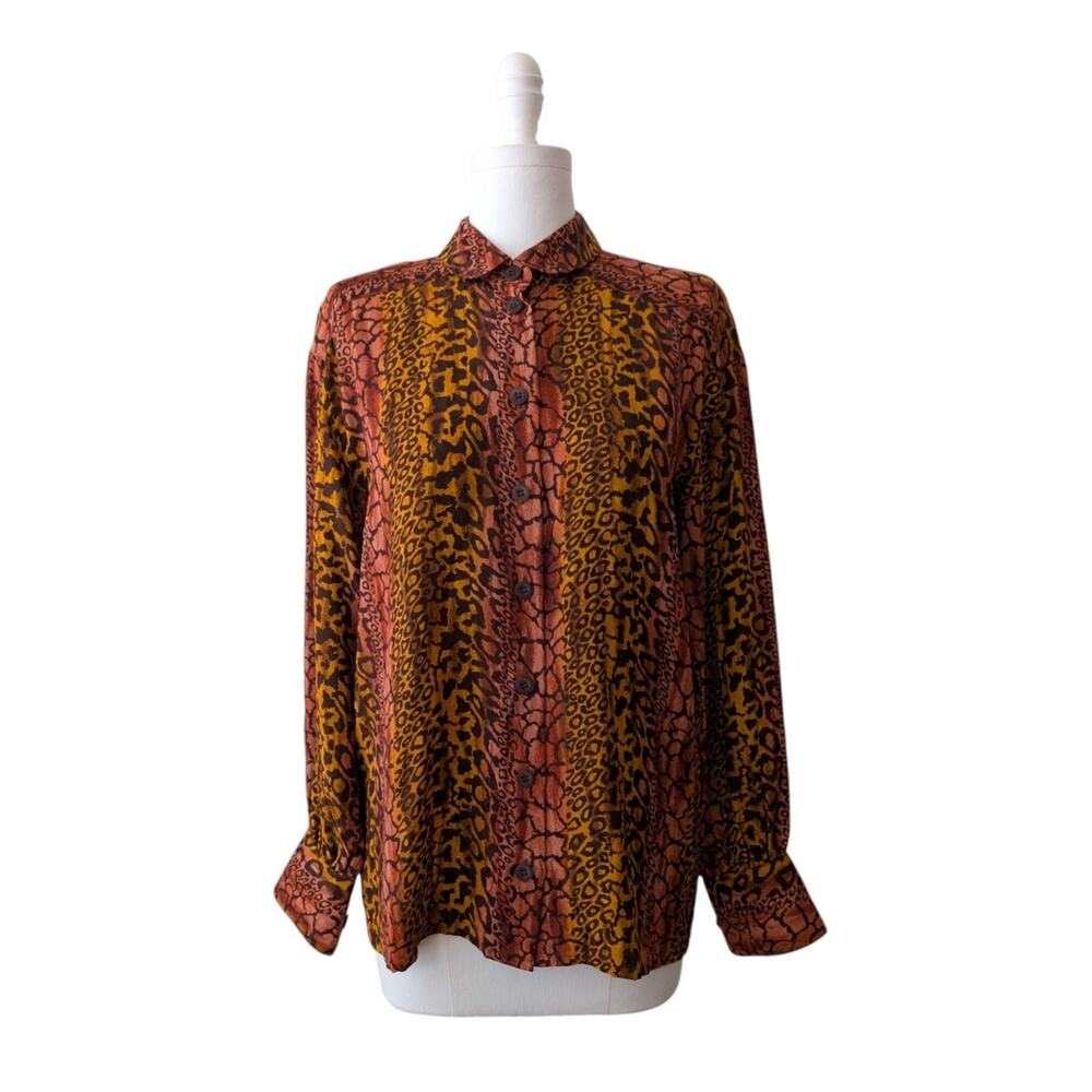 Escada by Margaretha Ley Vintage Silk Button Down Top